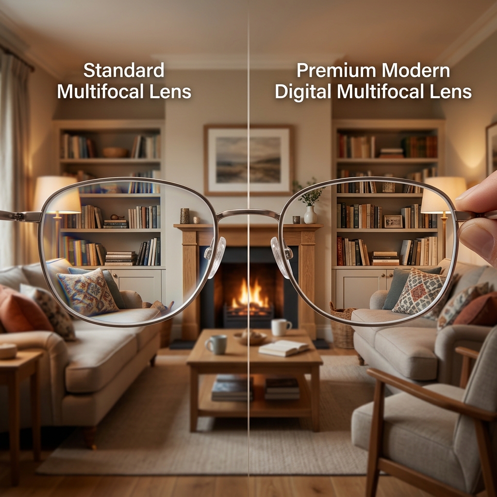 Comparação de lentes multifocais